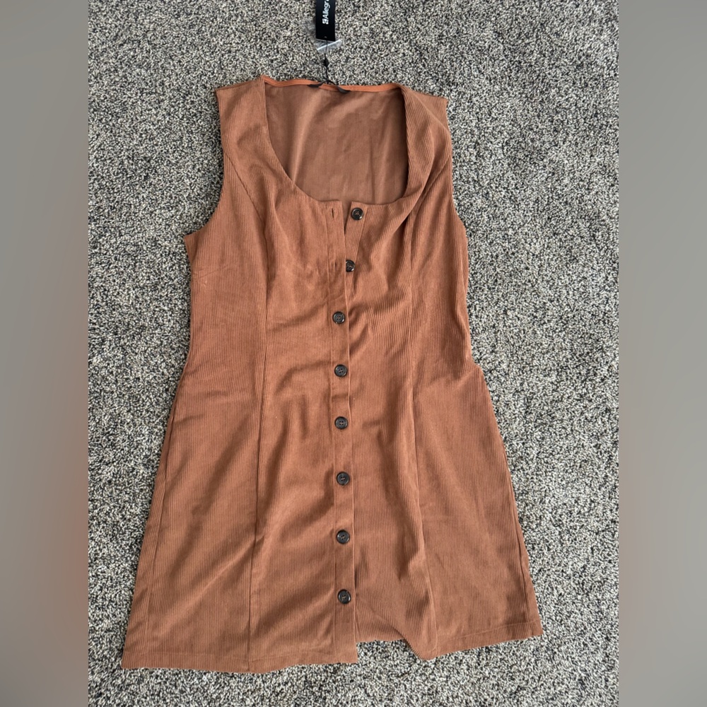 Brown Button-Up Jumper